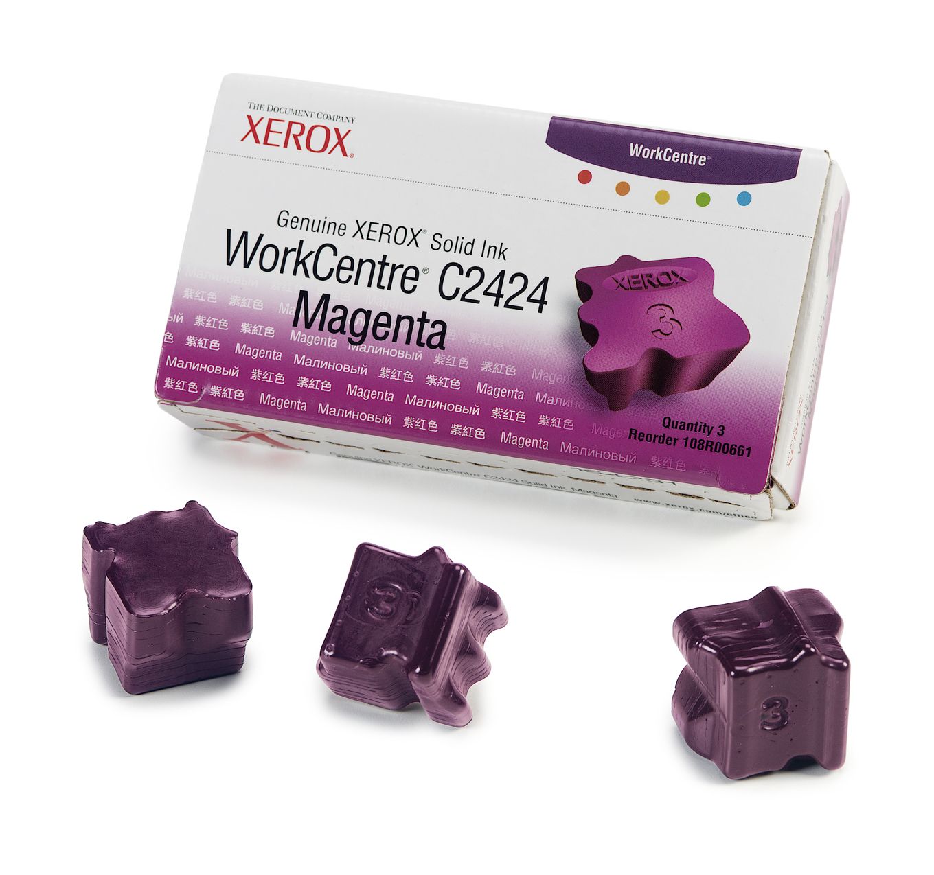 Xerox Originele WorkCentre C2424 Solid Ink magenta (3 blokjes)