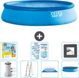 Intex Rond Opblaasbaar Easy Set Zwembad - 457 x 107 cm - Blauw
