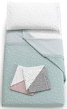 Italbaby 020.1007-003 beddengoed 3 stuks sterren groen mint