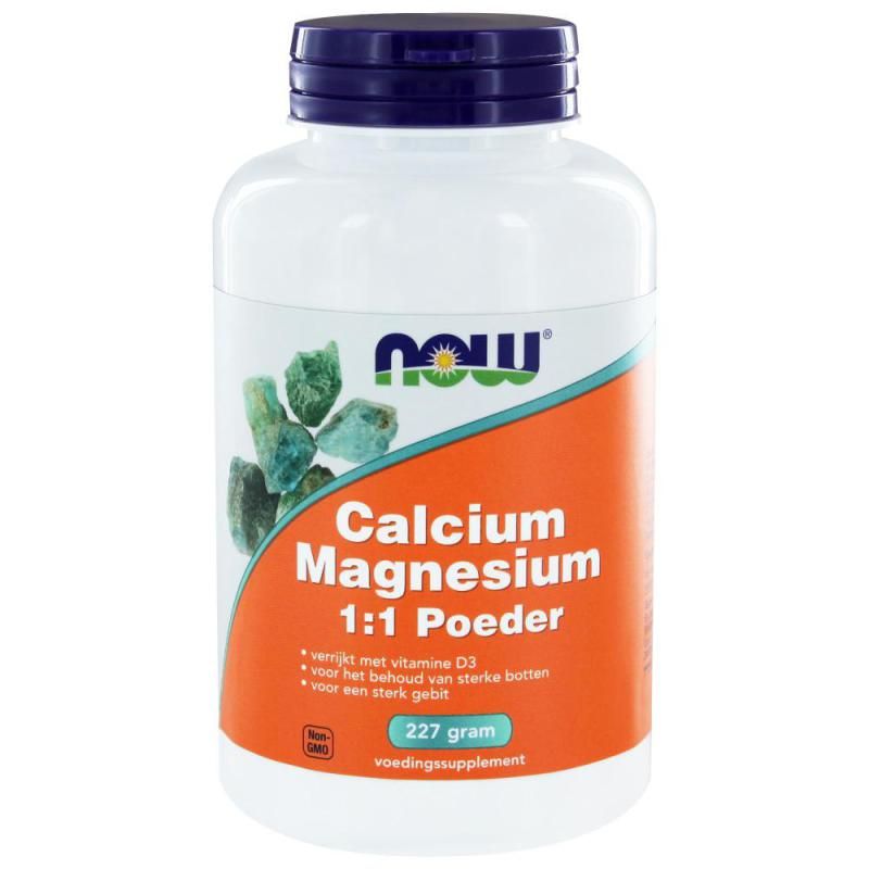 NOW Calcium & Magnesium 1:1 Poeder 227gr