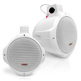 Pyle Marine Subwoofer 20,32 cm – 2-Weg Waterdichte Subwoofer voor Buiten Audio, 120 Watt Vermogen, Ideaal voor Boten, Tuin, Zwembad, en Marine Toepassingen
