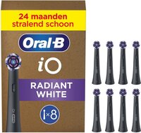 Oral-B iO Series Radiant White Zwart - Opzetborstels - 8 Stuks