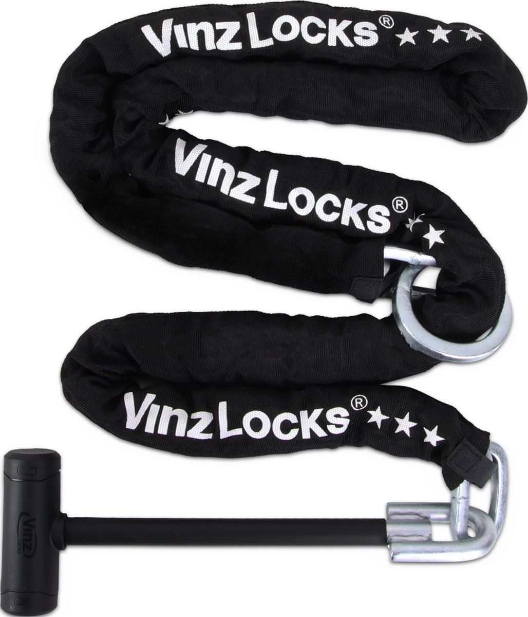 Vinz Ophir SCM Kettingslot - 150cm - Zwart