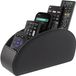 TOVBMUP Porte-télécommandes - Organiseur de tiroir de bureau avec 5 compartiments - Grande capacité pour stylos, ciseaux, lunettes et téléphone - Convient pour télécommandes TV, DVD, 4K Stick et Blu-ray - Boîte de rangement en cuir - 1 pièce - 20x10x7,5cm - M-Noir