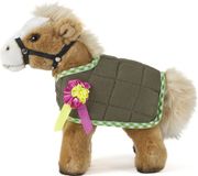Living Nature Pluche bruine paard/pony knuffel 23 cm