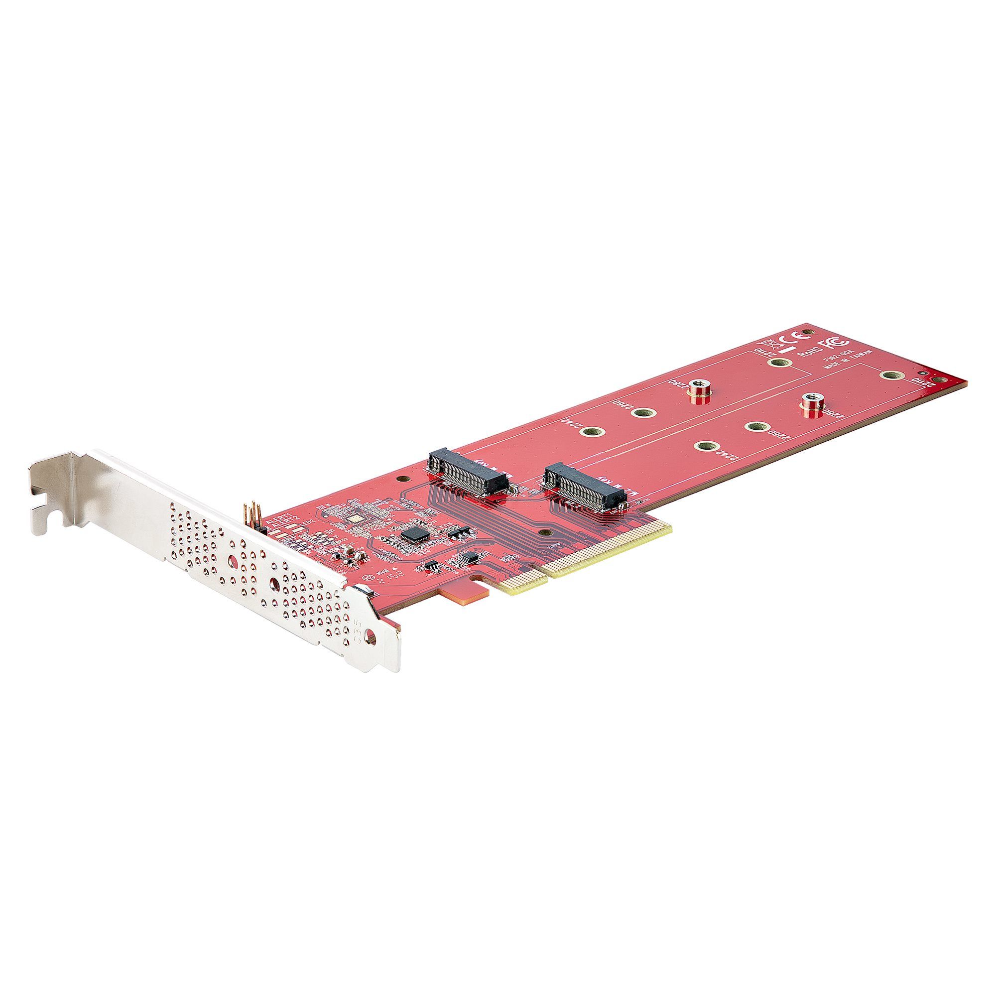 StarTech.com Dual M.2 PCIe SSD Adapter - PCIe 4.0 - 7.8GBps - Windows/Linux Compatible