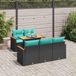 Maison Exclusive - Ensemble de meubles de jardin 6 pièces avec canapé et coussins, noir, en polyrotin