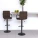 Maison Exclusive - 2 tabourets, marron, avec assise en tissu