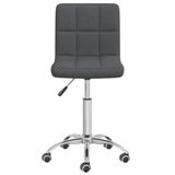 VidaXL Chaise de salle à manger pivotante tissu gris foncé
