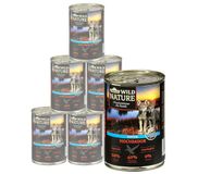 Dehner Wild Nature hondenvoer Junior, hoogveen, 6 x 400 g (2,4 kg)
