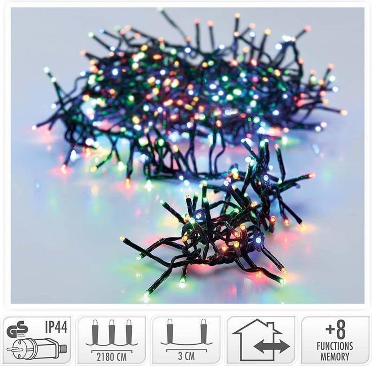 DecorativeLIghting Clusterverlichting - 3000 LED - 22m - multicolor