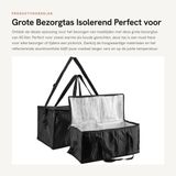 Dailygoods Sac de livraison 2 pièces - 40 l - 56 x 26 x 26 cm - Sacs glacière isolés - Noir