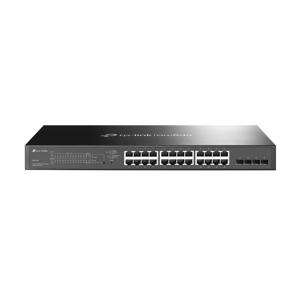 TP-Link JetStream TL-SG2428P - Managed Gigabit PoE+ Switch - 24-Port - L2/L2+ - Black
