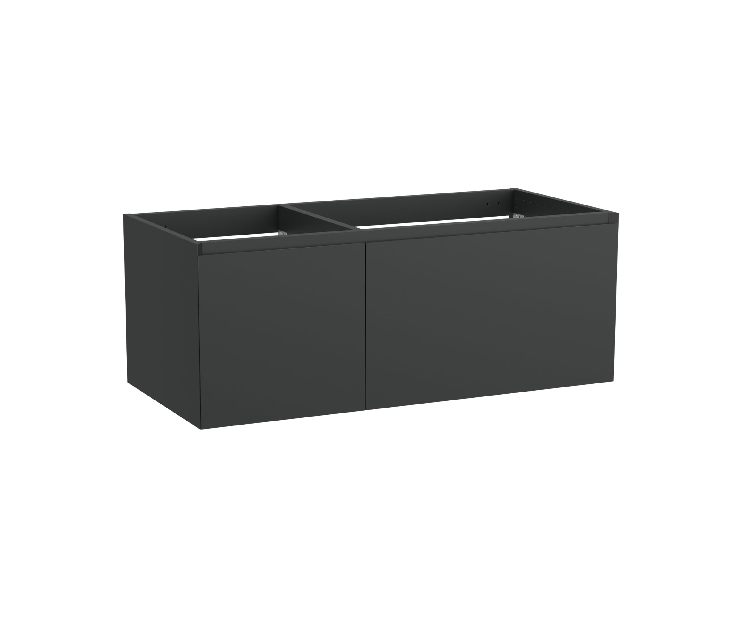 Balmani Idra zwevende wastafelonderkast 120 x 55 cm asymmetrisch rechts mat zwart 4 lades