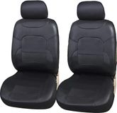 Upgrade4cars Autostoel-Hoezen Voorstoelen Leer Look Universeel Zwart