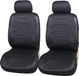 Upgrade4cars Autostoel-Hoezen Voorstoelen Leer Look Universeel Zwart