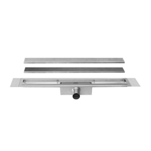 Easy Drain Easydrain Compact TAF afvoergoot enkele plaat 120cm 50mm met Zero design rooster RVS edcomtaf120050