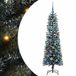 vidaXL Sapin de Noël artificiel avec 150 LED Vert 150 cm PVC et Plastique et Acier