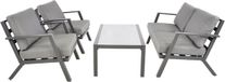 Lesli Living Loungeset Marah - 4-delig - Lichtgrijs - Aluminium - 2 jaar garantie