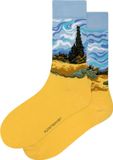 Kunstsokken Korenveld met Cipressen Vincent van Gogh Sokken Heren 41-46 Biologisch Katoen