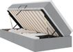 vidaXL Bed met opbergruimte en matras Lichtgrijs 90 x 200 cm Polyester