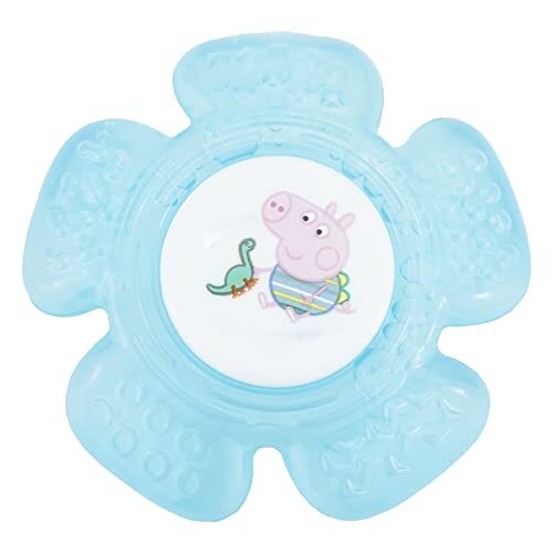 SRV Hub SRV Hub® Peppa Pig George Siliconen 3D Water Gevulde Bijtring, Bijtring, in Unieke Vorm (1x Blauwe Bijtring)