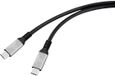 Renkforce RF-6805036 USB-C-kabel USB 4.0 USB-C stekker, USB-C stekker 1 m Zwart