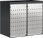 vidaXL Rangement pour poubelles pour 3 bacs Acier inoxydable Anthracite