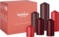 Bolsius Bougies à corps lisse - Rouge
