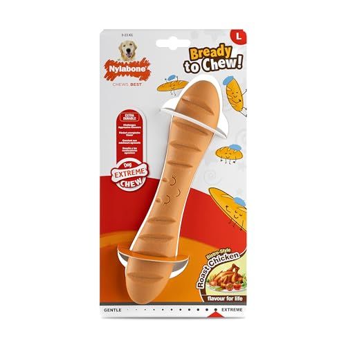 Nylabone Extreme Chewers - Kauwspeelgoed - Stokbrood - Kip - Groot