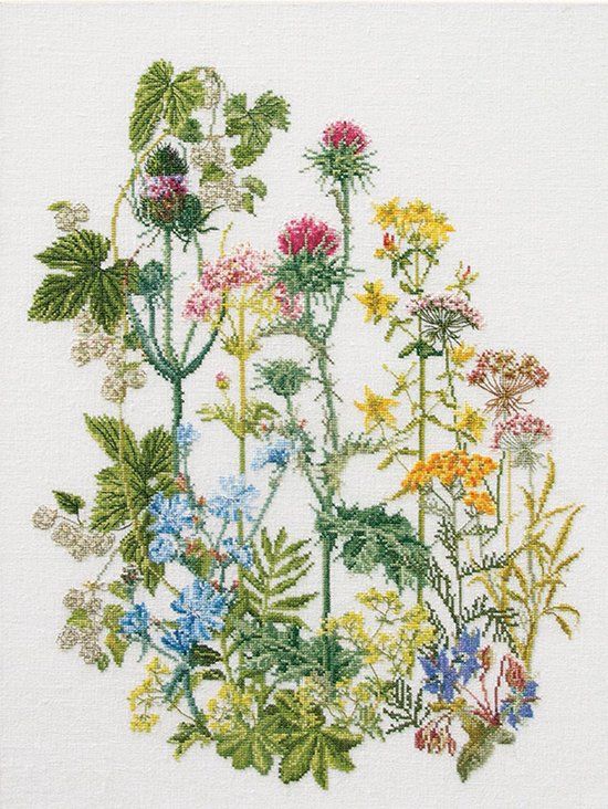 Thea Gouverneur Borduurpakket 424A Wilde Kruiden Aida 35x46cm