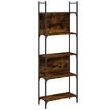 VidaXL Boekenkast 155,5x24x166,5 cm bewerkt hout gerookt eikenkleurig