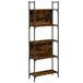 VidaXL Boekenkast 155,5x24x166,5 cm bewerkt hout gerookt eikenkleurig