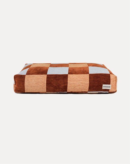 DOGGUO Orthopedisch Hondenkussen - L 105x65 cm - Bruin Beige Blauw