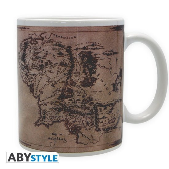 The Lord Of The Rings Speelgoed Mugs & Cups - Lord Of The Ring - Mug - 320 Ml - Map - Ceramic With B