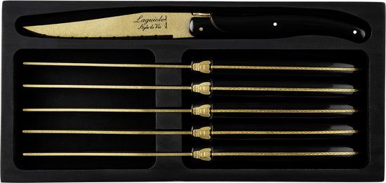 Laguiole Style de Vie Prestige Line steakmessenset 6-delig goud - 8720039620353