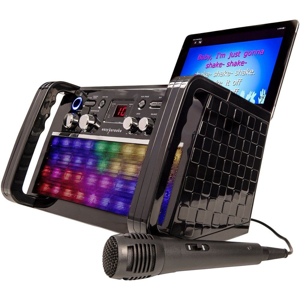 Easy Karaoke EKS213BT Bluetooth Karaoke System with LED Lights & Microphone