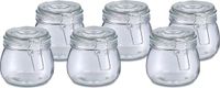 Zeller Weckpot/inmaakpot Alfie - 6x - 500 ml - glas - beugelsluiting - D11 x H11 cm