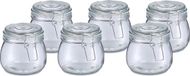 Zeller Weckpot/inmaakpot Alfie - 6x - 500 ml - glas - beugelsluiting - D11 x H11 cm