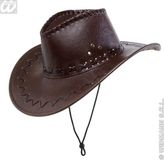 WIDMANN Finidi Cowboyhoed van kunstleer met decoratie, bruin, one size