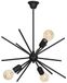 Homemania hanglamp Gemini zwart van metaal, 49 x 49 x 60 cm