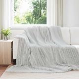vidaXL Plaid Gris 240 x 220 cm 1.36 kg Polaire