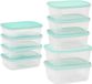 OEM Shenzhen Haorui Industrial Technology Co., Ltd. Meerdelige voedselopslagcontainers - stapelbare en luchtdichte koelkast-vriesdozen - BPA-vrij plastic [18 PACK]