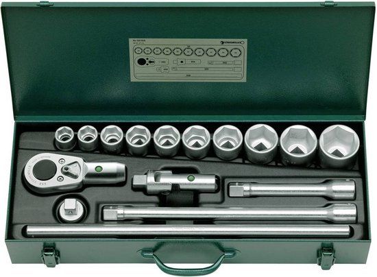 Stahlwille 55/10/6 3/4" Dopsleutelset 16-delig - Metrisch - Made in Germany