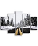 Homemania Wandfoto, winter-5, natuur en landschappen per woonkamer, meerkleurig, 95 x 0,3 x 60 cm, HM205MDF114, MDF