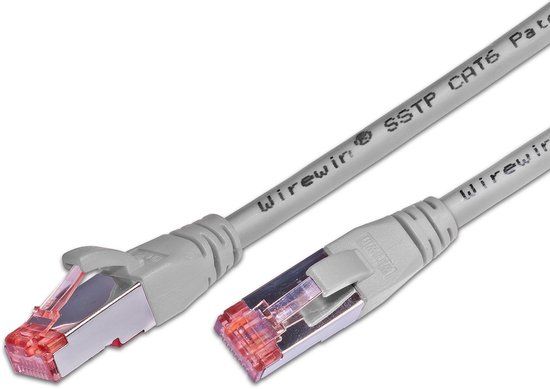 Wirewin S/FTP CAT6 25m netwerkkabel Grijs