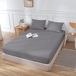 Wan GmbH Drap housse en coton 160 x 200 cm Gris