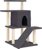 vidaXL Kattenmeubel met sisal krabpalen 97 cm donkergrijs
