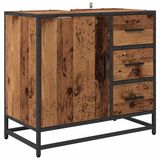vidaXL Badkamerkast - Oud Hout - 65 x 33 x 60 cm