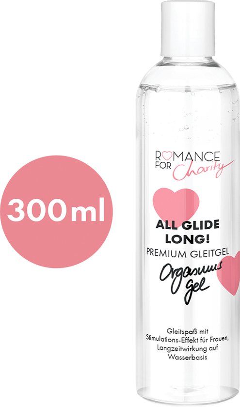 Romance For Charity EIS Premium Glijmiddel 'Orgasme Gel-All Glide Long!' -Stimulatie-Effek (300ml)